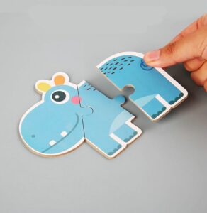 2754 *Caja c/5 Rompecabezas de 3 a 5 Pizas Reversos Numérico* (14x12 cm.) 5 Diferentes.