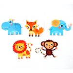 2754 *Caja c/5 Rompecabezas de 3 a 5 Pizas Reversos Numérico* (14x12 cm.) 5 Diferentes. - Imagen 4