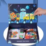 3524 *Caja Magnética p/Dibujar y Formar Vehículos* (24x19 cm.) 6 Vehículos + 8Tarjetas +Plumón y Borrador. - Imagen 4