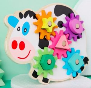 3554 *Vaquita Geométrica c/Engranes* (24x18 cm.)