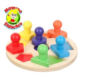 3574 *TABLERO REDONDO Asociación d/Colores y Figuras* (18 cm.) 7 Pcs. - Imagen 2