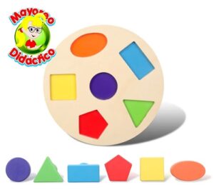 3574 *TABLERO REDONDO Asociación d/Colores y Figuras* (18 cm.) 7 Pcs. - Imagen 3