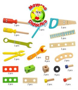 3584 *HERRAMIENTAS OJITOS* (29x21 cm.) 34 Pcs.+Estuche d/Madera. - Imagen 4