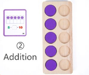 3724 *Tablero Cognitivo de 10* (20x8.2 cm.) 2 Tableros+20 Fichas+25 Tarjetas +Reloj y Plumón. - Imagen 6