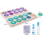 3724 *Tablero Cognitivo de 10* (20x8.2 cm.) 2 Tableros+20 Fichas+25 Tarjetas +Reloj y Plumón. - Imagen 3