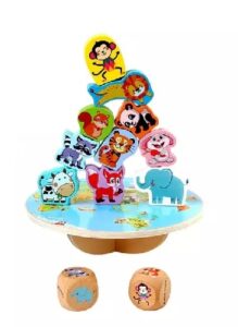 3734 *Balanza Columpio de Madera Animalitos* (20.5x19 cm.) 1 Balanza+10 Figuras +2 Dados. - Imagen 2