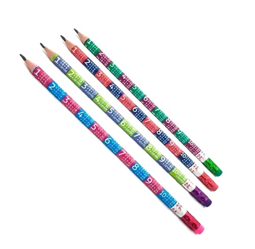 4524-PORTADA 4524-10 *CAJA c/10 Lápices de TABLAS DE MULTIPLICAR* (19 cm.) - Imagen 1