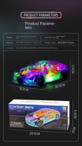 4734 *Coche de Carreras Led Transparente* (20x8x5 cm.) INDIVIDUAL - Imagen 11