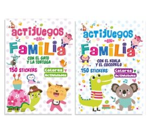 0065 *Actijuegos en Familia Cuaderno d/Ejercicios con Stickers* (21x29 cm.) 28 Pág. 4 Diferentes. - Imagen 2