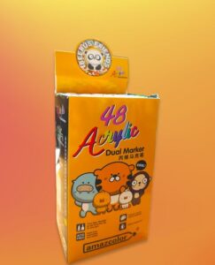 2351 *Marcadores Acrílicos Doble Punta* (9.5x17 cm.) 48 Pcs.