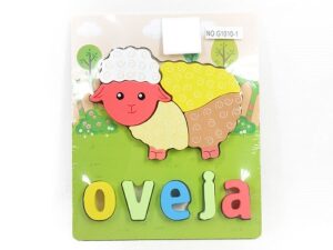 3754 *Rompecabezas d/Madera para Formar Palabras en ESPAÑOL* (18x15 cm.) 8 Diferentes. - Imagen 5