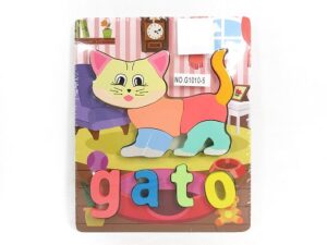 3754 *Rompecabezas d/Madera para Formar Palabras en ESPAÑOL* (18x15 cm.) 8 Diferentes. - Imagen 6