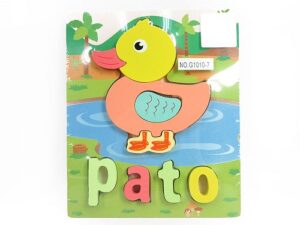 3754 *Rompecabezas d/Madera para Formar Palabras en ESPAÑOL* (18x15 cm.) 8 Diferentes.