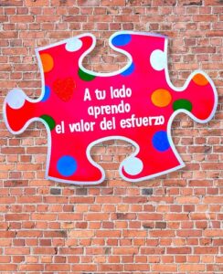 4187 *Autismo Mensajes e/Foamy* (60 cm.) A TU LADO APRENDO EL VALOR DEL ESFUERZO