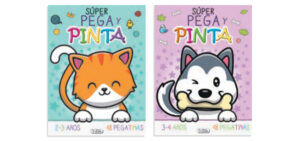 6771 *Súper Pega y Pinta Libro p/Colorear c/Stickers* (21x28 cm.) 48 Pág. 2 Diferentes. - Imagen 2