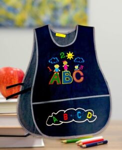 7317 *Mandil d/Mezclilla BORDADO p/Maestras* (45x75 cm.) Unitalla. 9 Diferentes.