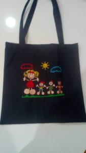 0001 *Morral de Mezclilla Bordada* (40x40 cm.) - Imagen 2