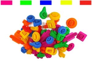 0820 *FORMAS DE ENCAJE LATERAL en Bolsa* (28.80x29 cm.) 30 Pcs. Aprox. - Imagen 4