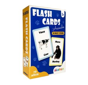 5163 *Flash Cards Animales Español-Inglés* (15x10 cm.) 24 Tarjetas.