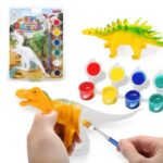 5448 *Dino p/Pintar e/Blíster* (19x24 cm.) Dinosaurio+Accesorio+Pincel+6 Pinturas 6 Diferentes. - Imagen 3