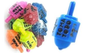 4240 *RED de Pirinola Plástico Soplado Rígido T-MEDIANO* (18 cm. c/1) 12 Pcs.