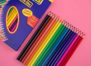 1212-12 *PAQUETE c/12 Colores de Madera PUNTA GRUESA CHICOS* (9x12 cm.) 12 Pcs. - Imagen 2