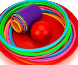 E151 *Funny Ringed Toy* (16x37 cm.) Torre+8 Aros.