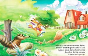 8122 *Super Fábulas T-ESQUELA* (17x23 cm.) 16 Pág. LA LIEBRE Y LA TORTUGA - Imagen 2