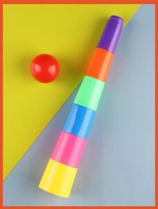 E151 *Funny Ringed Toy* (16x37 cm.) Torre+8 Aros. - Imagen 3