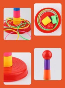 E151 *Funny Ringed Toy* (16x37 cm.) Torre+8 Aros. - Imagen 4