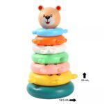 1154 *Torre Osito Apilable & Torre Osito Ensarte* (30x24 cm.) 2 Torres Armables+12 Aros. - Imagen 5
