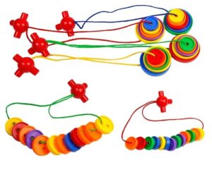 0820 *BOTONES APILABLES PARA ENHEBRAR en Bolsa* (28.80x29 cm.) 26 Pcs. Aprox. + Cordones. - Imagen 6