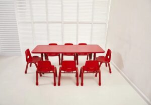 2306 *Mesa Rectangular Cubierta d/Madera Altura Ajustable Reforzada c/Acero* (180x60x 48 a 60 cm.) 3 Colores Diferentes. - Imagen 4