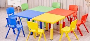 2603 *Mesa Cuadrada Cubierta d/Madera Altura Ajustable* (60x60x 48 a 60 cm.) 4 Colores Diferentes. - Imagen 10