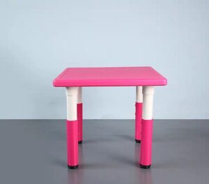 2603 *Mesa Cuadrada Cubierta d/Madera Altura Ajustable* (60x60x 48 a 60 cm.) 4 Colores Diferentes. - Imagen 9