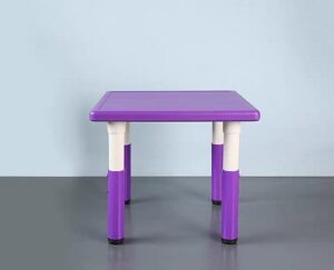 2603 *Mesa Cuadrada Cubierta d/Madera Altura Ajustable* (60x60x 48 a 60 cm.) 4 Colores Diferentes. - Imagen 5