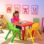 2603 *Mesa Cuadrada Cubierta d/Madera Altura Ajustable* (60x60x 48 a 60 cm.) 4 Colores Diferentes. - Imagen 4