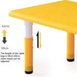 2603 *Mesa Cuadrada Cubierta d/Madera Altura Ajustable* (60x60x 48 a 60 cm.) 4 Colores Diferentes. - Imagen 15