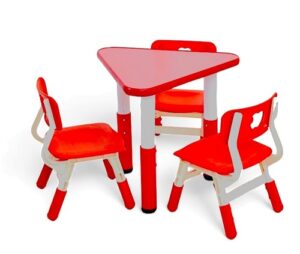 3002 *Mesa Triangular Cubierta d/Madera Altura Ajustable* (60x 48 a 60 cm.) 5 Colores Diferentes. - Imagen 4