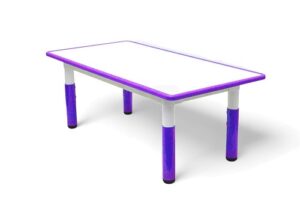 5304 *Mesa Pintaron Altura Ajustable Madera y Acero* (120x60 x48-60 cm.) Rojo. - Imagen 6