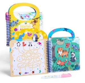 6754 *Magic Water Painting*  (21x23 cm.) 12 Pág.+ 2 d/Stickers +Marcador p/Agua. 2 Diferentes. - Imagen 4