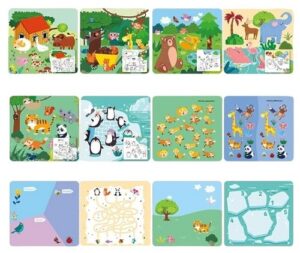 6754 *Magic Water Painting*  (21x23 cm.) 12 Pág.+ 2 d/Stickers +Marcador p/Agua. 2 Diferentes. - Imagen 8