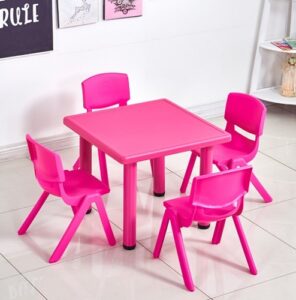 7303 *Mesa Cuadrada Infantil* (60x60x50 d/Altura cm.) 5 Colores Diferentes. - Imagen 9