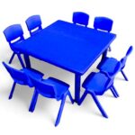 7601 *Mesa Cuadrada p/8 Niños Altura Ajustable Reforzada c/Acero* (88x88x  48 a 60 cm.) 3 Colores Diferentes. - Imagen 5