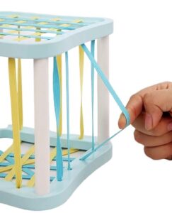 6814 *Cubo d/Madera Flexible c/Figuras Geométricas Magnéticas y 10 Tarjetas Dobles* (17x17 cm.) - Imagen 6