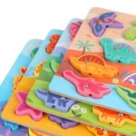 6844 *Rompecabezas 3 en 1 Pintaron, Juego d/Pesca Magnético y Enhebrar* (29x21.5 cm) Tablero+12 Figuras+ Caña+Cordón +Plumón. - Imagen 5