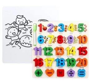 6874 *Rompecabezas Pintaron Números Asociados al 20* (30x30 cm.)