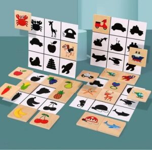 6884 *Lotería de Imagenes y Siluetas* (24x20 cm.) 10 Tableros +45 Fichas de Madera. - Imagen 5