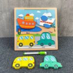 6904 *Rompecabezas Pintaron Grueso de 16 Pcs* (22x22 cm.) 4 Diferentes. - Imagen 3