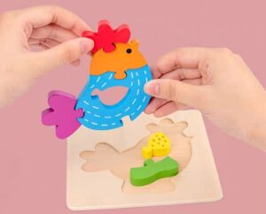 6934 *Rompecabezas Grueso de 6 Pcs.* (15x15 cm.) 12 Diferentes. - Imagen 7